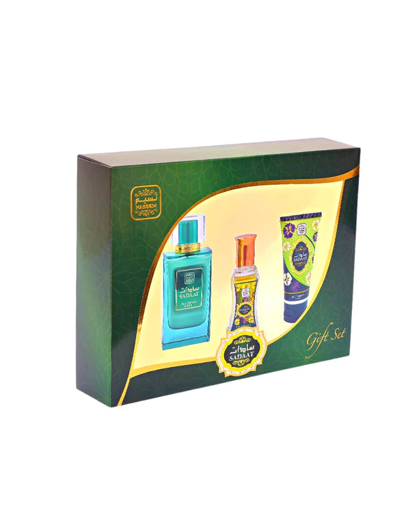 Sadaat estuche perfume sin alcohol + extracto de perfume + locion NASEEM