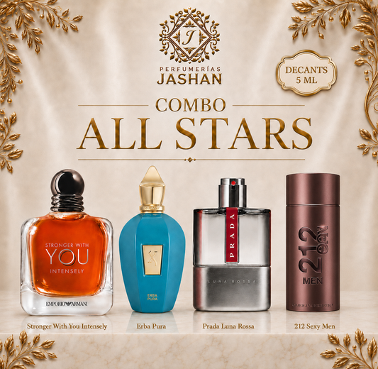 DECANT - COMBO ALL STARS  C/U  STRONGER INTENSELY  EDP + ERBA PURA  EDP+ LUNA ROSA EDT+ 212 SEXY MEN EDP