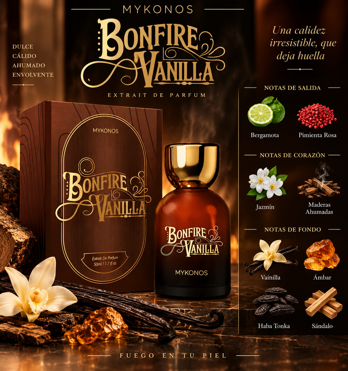 Bonfire  Vainilla Mykonos 100ML Extract de Parfum