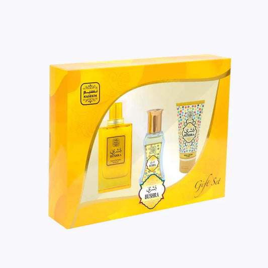 Set de Regalo, BUSHRA Nassem, Perfume + Aceite Rollón + Crema Corporal