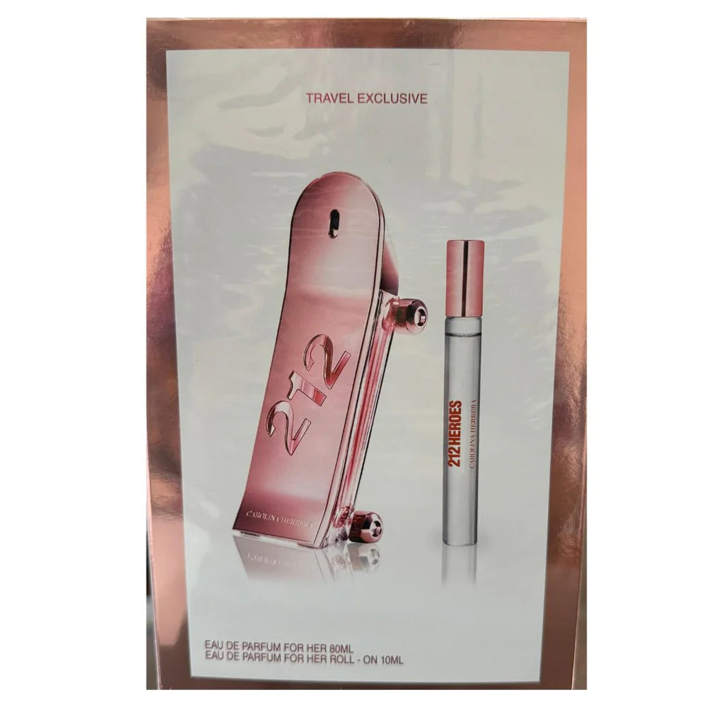 Estuche 212 Heroes Forever Young de Carolina Herrera Edp 80ml + 10ml Mujer
