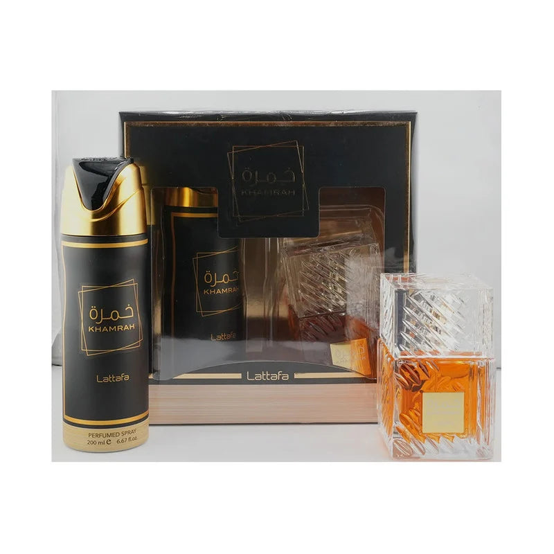 khamrah Lattafa  ESTUCHE 100ML EDP + Desodorante 200 ml