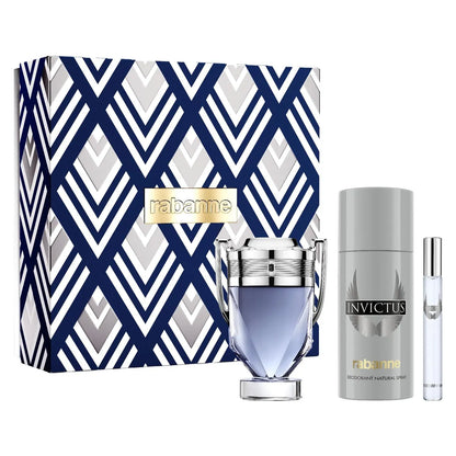 ESTUCHE, Invictus, Paco Rabanne, EDT 100 ML + Perfumero 10ml + Desodorante 250ml