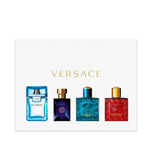 Set de 4 miniaturas Versace para Hombre, 5ml c/u, Edp